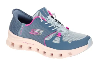 Skechers 150420 SLTP GLIDE STEP PRO Damenschuhe Slipper Blau Slate/Pink