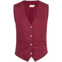 Karlowsky Fashion Arbeitsweste KARLOWSKY Damen Serviceweste LENA V-Neck Modern-Fit Bordeaux
