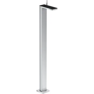 hansgrohe Axor MyEdition Waschtischarmatur 47040600 Ausladung 196 mm, bodenstehend, mit Push-Open Ablaufgarnitur, chrom/Schwarzglas