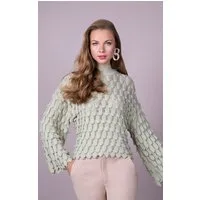 Passioni Strickpullover mit Trompetenärmeln