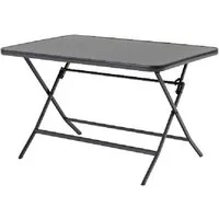Gardissimo Gartentisch Garda rechteckig 120x80 cm anthrazit (Klapptisch, 1 Esstisch), klappbar, wetterfest, pflegeleicht, mit Sicherheitsarretierung