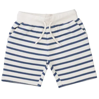 BASEFIELD - Kn.-Shorts white nature stripe - Gr. - 134