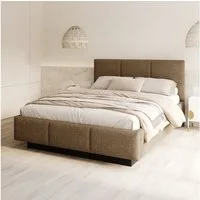 FDM Polsterbett ALMADA modern mit Bettkasten MADE IN EU - mit Ottawa Bezug (verfügbar 90x200 120x200 140x200 160x200 180x200cm, Bettrahmen, Bett, mit großen gepolsterten Kopfteil, mit Bettkasten zum aufklappen), Hebbarer Metallrahmen, Bettkasten