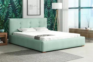 Polsterbett Bett Doppelbett TERAMO Kunstleder oder Stoff 140x200cm
