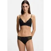 BOSS Bralette BLOSSOM Premium Spitzen-Bralette mit plissiertem Mesh