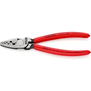 KNIPEX Crimpzange für Aderendhülsen 180 mm mit Kunststoff überzogen poliert - 9771180