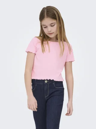 KIDS ONLY - KOGNELLA S/S O-NECK TOP NOOS JRS Romance Rose - Gr. - 128