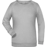James & Nicholson Sweatshirt Leicht tailliertes Damen Sweatshirt mit Raglan Schnitt JN793 angeraute Innenseite