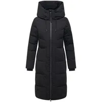 Navahoo Steppmantel Schokokuss XIV Warmer Damen gesteppter Wintermantel mit Kapuze