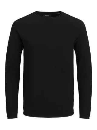 JACK&JONES - JJEHILL KNIT CREW NECK NOOS Black - Gr. - S