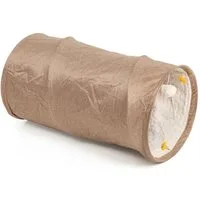 Canadian Cat Company Tiertunnel Katzentunnel mit Kuschelfell, variable Form, integriertes Katzenspielzeug