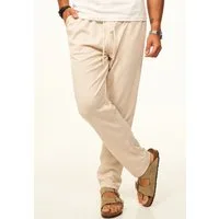 CARISMA Stoffhose als Sommerhose mit Gummibund & Kordel im Chinohose Stil Herren luftige Freizeithose mit Waffelstruktur - Jogginghose