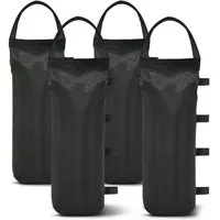 HUGERSTONE Pavillon-Sandsäcke 4er Set Sandsäcke mit Tragegriff, 800D Oxford Fabric Sandsack, 50x20cm, (Sandsack mit 4 Sicherungsbänder), Auffüllbar bis zu 10kg, für Pavillon, Baldachin, Garten und Strand