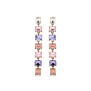 Luxenter Ohrringe mit lilafarbenem Kristall, 18k Gold Finish - Moray