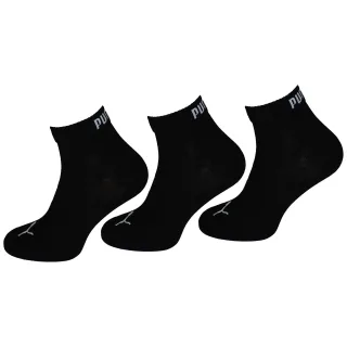 Puma 3er-Pack Herren Quarter Socken Schwarz Unifarben