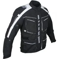 Alpha Speeds Motorradjacke Herren Motorrad Textil Jacke Biker wasserdicht Jacke mit Protektoren Sport, Innenjacke ist trennbar: All Season, Weiß