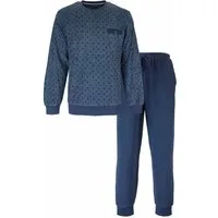 Paul Hopkins Schlafanzug Herren Frottee Pyjama warm mit Bündchen (2 tlg) kuschelige Qualität