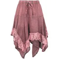 Guru-Shop Minirock Pixi Zipfelrock, Batik Elfenrock, Boho.. alternative Bekleidung