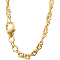HOPLO Goldkette Goldkette Singapurkette Länge 45cm - Breite 2,4mm - 585-14 Karat Gold, Made in Germany