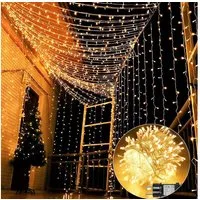 Rosnek Lichterkette 20M/30M/50M/100M 31V DC LED-Lichterkette, Timer, Speicherfunktion, 8 Modi für Zuhause Garten Hof Hochzeit Weihnachtsfeier Feiertag