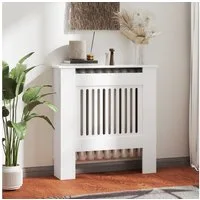 HOMCOM Heizungsverkleidung mit horizontalen Lamellen, Zubehör für Heizzubehör, für Wohnzimmer, Schlafzimmer, 78 x 19 x 81cm