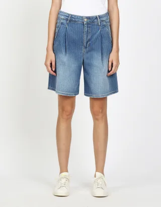 GANG Damen Shorts 94WANDA BERMUDA - wide fit Hose bahama stripe