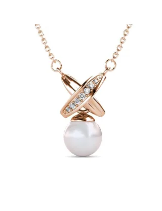 Chris Perlenkette - Rose Gold und Kristall