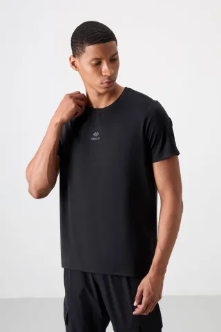Herren T-Shirt mit Logo-Patch und kurzen Ärmeln