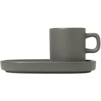blomus Tasse -PILAR- Keramiktasse, Espressotasse, Kaffeetasse, 2-tlg., Keramik, Hochwertige Keramik, Zeitloses Design, Unikat