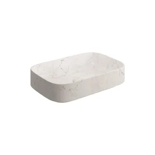KLUDI-RESA S Waschtisch 60 x 40 H14 cm Rechteckig Marble Carrara matt 58CW40S1