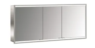 emco LED-Lichtspiegelschrank prime 2 Facelift Unterputz, 1400 mm, 3-türig, IP 20 Rückwand weiß, 9497 949706363