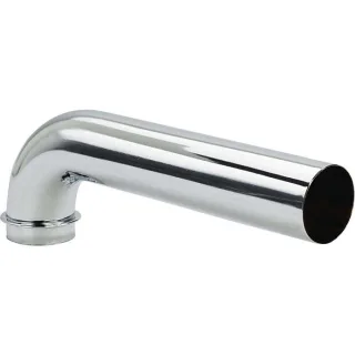 Viega Abgangsbogen 126681 DN 38x200mm, 90Grad, Messing verchromt, mit Bördelrand