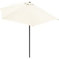 Kingsleeve Sonnenschirm, 270 cm UV Schutz 50+ halbrund Wasserabweisend Leichtgängiges Kurbelsystem Windöffnung für stabilen Stand Stabil Robust Balkonschirm Terrassenschirm Gartenschirm