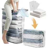 Mutig Aufbewahrungstasche 4 Pack Würfel Vakuumbeutel, (Max: 80x100x32 cm),Schrankorganisation (für Bettdecken, Decken, Bettwäsche,Platz sparen vakuum kleiderbeutel, 4-tlg., 4 Pack Extra große vakuumbeutel Kompatibel mit Staubsauger), Wiederverwendbar