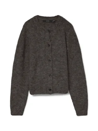VERO MODA - VMNOVAH LS O-NECK BUTTON CARDI GA NOOS Braun - Gr. - XS