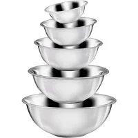 KING Schüssel, Edelstahl, (Set, 5-tlg), ineinander stapelbar, 16/20/24/28/32 cm