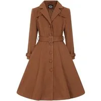 Hearts & Roses London Langmantel Isabella Swing Coat Braun Rockabilly Retro Vintage