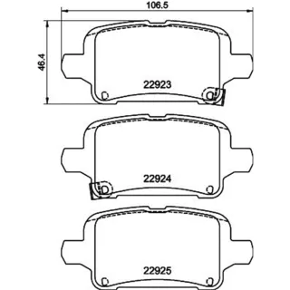 Hella Bremsbel?ge hinten Opel Insignia B 8DB355037-721