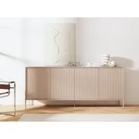 Beautysofa Kommode NOTO 200 cm mit 4 Türen Push-to-Open (Cashmere Modernes Design, Viel Stauraum)