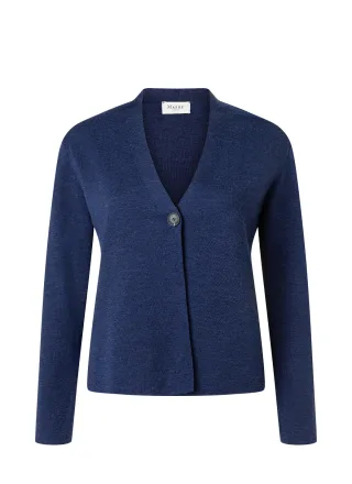 MAERZ Muenchen - Strick Cardigan 1/1 Arm midnight sail