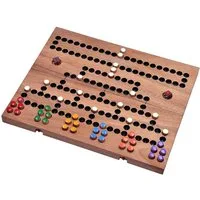 LOGOPLAY Spiel Blockade für 6 Spieler, Gesellschaftsspiel, Blockade Würfel- und Strategiespiel für 2 bis 6 Spieler Spielfeld 26