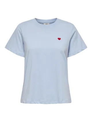 JDY - JDYPISA LIFE S/S PRINT TOP JRS NOOS Cashmere Blue - Gr. - S