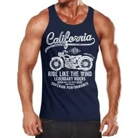 Neverless Tanktop Herren Tank-Top California Motorbike Muskelshirt Muscle Shirt mit Print