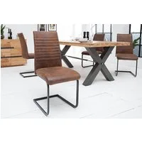 riess-ambiente Freischwinger APARTMENT braun / schwarz (Einzelartikel, 1 St), Esszimmer · Microfaser · Metall · Industrial