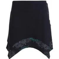 Vishes Minirock Asymmetrisch Rock Mandala und Blumen-Muster breiter Bund mit Kordelzug Alternative Bekleidung, Ethno, Hippie, Retro Style