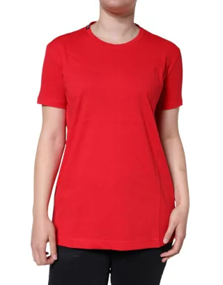 Dolce Gabbana Tsh86519 Rotes Baumwoll-T-Shirt