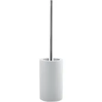 spirella WC-Garnitur TUBE-MATT, Toilettenbürste aus rostfreiem Edelstahl, Behälter aus hochwertiger Keramik, klassische Form, elegante Matt-Optik, Farbe weiß