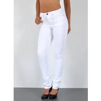 ESRA Straight-Jeans Stretch Jeans Straight Fit Damen Regular Hose High Waist Jeans G13 Straight Leg Damen Jeanshosen High Waist Gerade Schnitt Jeans Regular
