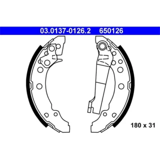 ATE Bremsbacken hinten Audi Seat VW 03.0137-0126.2