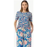 comma Kurzarmbluse Bluse Blusenshirt mit Cut-out